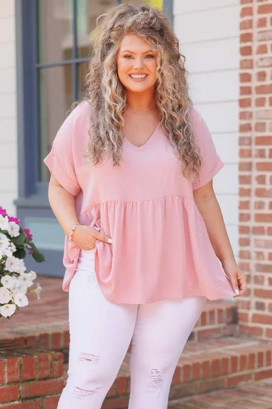 Fashionable, yet affordable women’s apparel   Wide Eyed Gaze Top, Blush