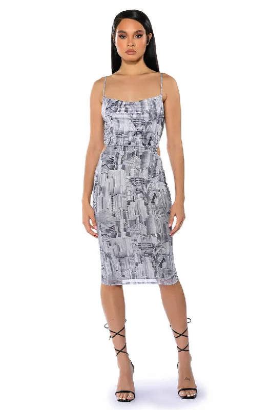 Premium quality women’s clothing at affordable prices   ON TO SOMETHING PRINTED MIDI DRESS