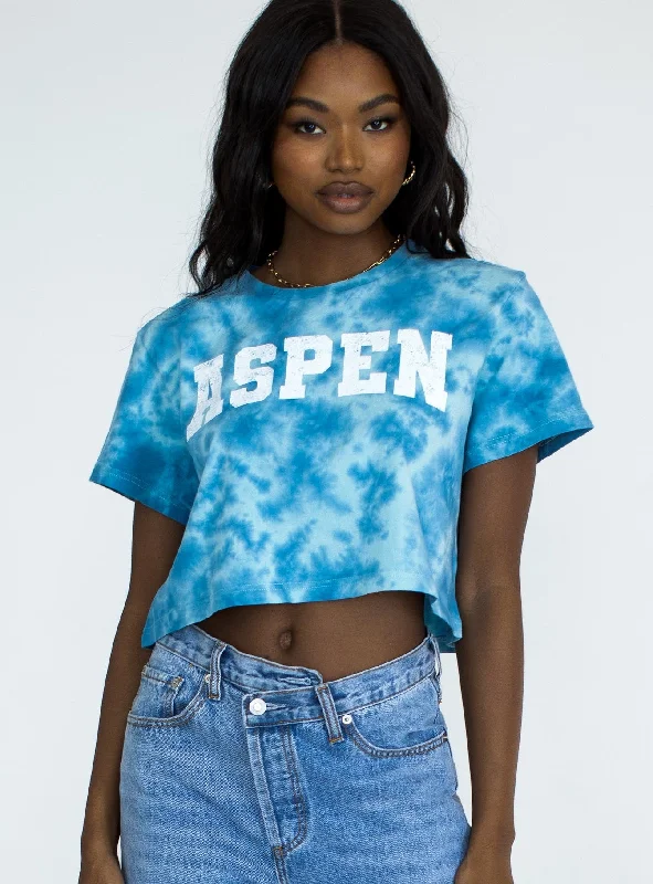 Stylish clothing designed to flatter every woman   Annandale Blue Tie-Dye Cropped Tee