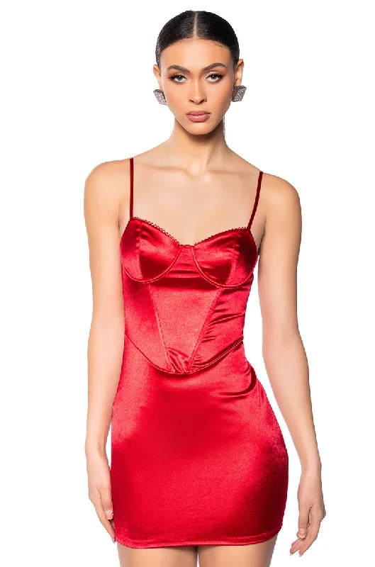Perfect fashion pieces for the busy woman   ENTER THE ROOM CORSET MINI DRESS