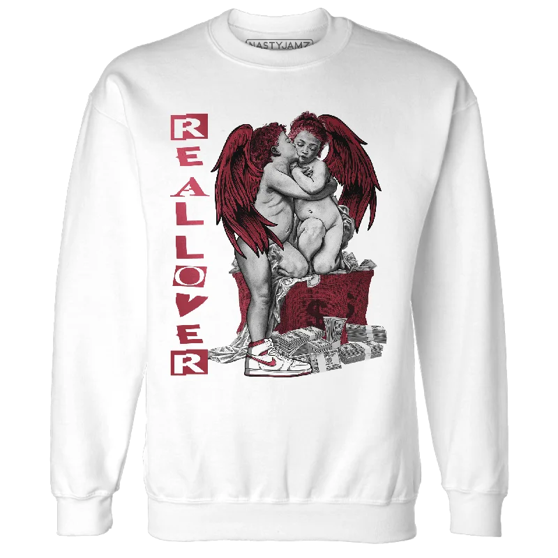 NastyJamz High 85 Metallic Burgundy 1s Sweatshirt Match Real Lover Angel