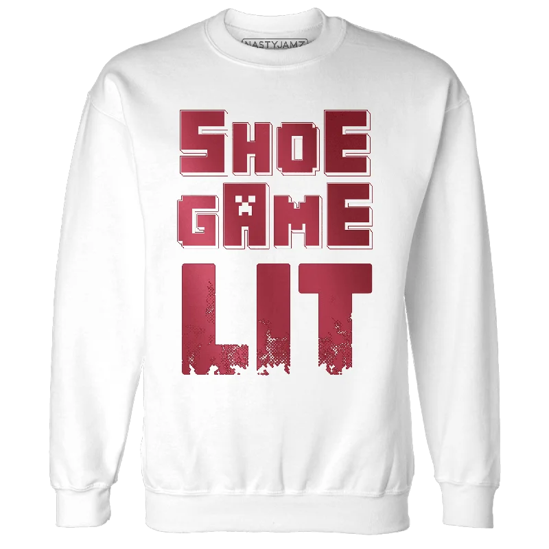 NastyJamz High 85 Metallic Burgundy 1s Sweatshirt Match Shoe Game Lit