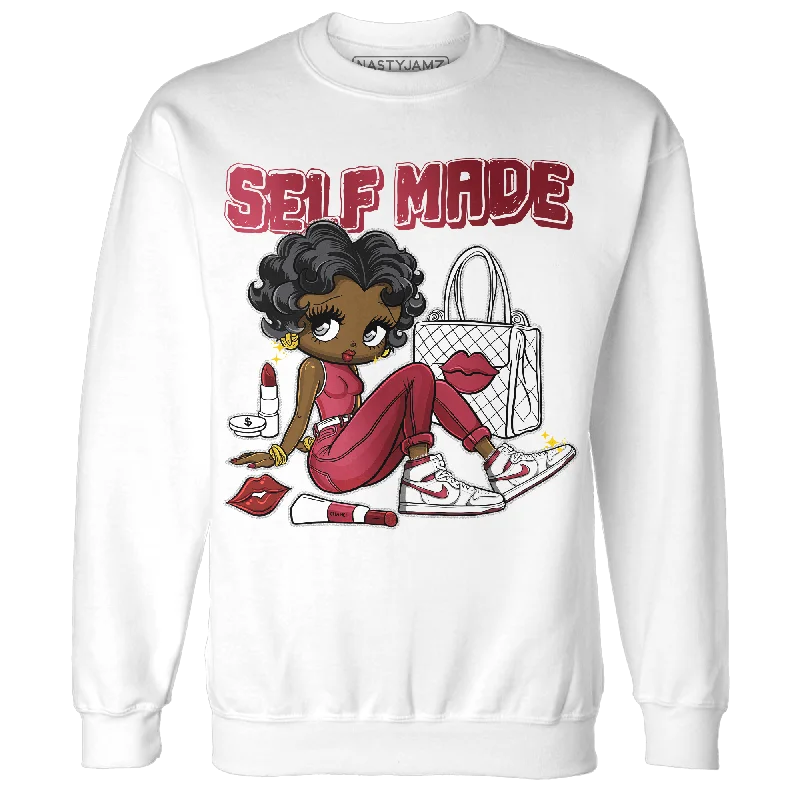 NastyJamz High 85 Metallic Burgundy 1s Sweatshirt Match Sneaker Girl Selfmade