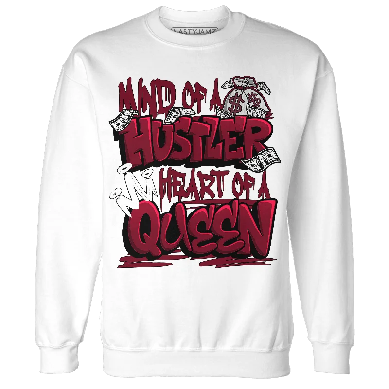 NastyJamz High White Team Red 1s Sweatshirt Match Hustler Heart Queen