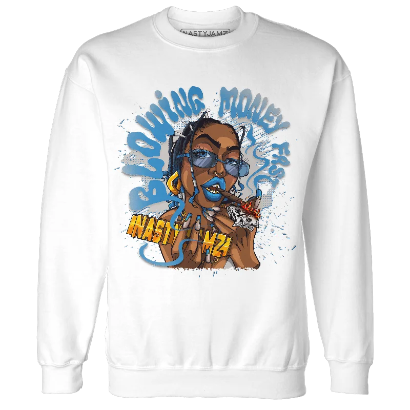 NastyJamz Industrial Blue 4s Sweatshirt Match Blowing Money Fast Girl