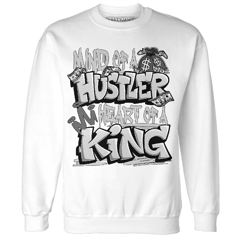 NastyJamz Retro High OG Black White 1s Sweatshirt Match Hustler Heart King