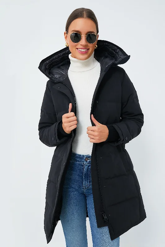 Women’s clothing to inspire confidence and beauty   Black Noir Black Disc Shelburne Parka