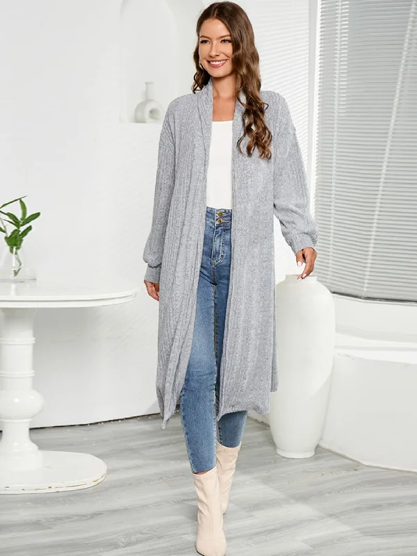Elevate your style with fashionable women’s clothing   Open Front Long Sleeve Duster Cardigan