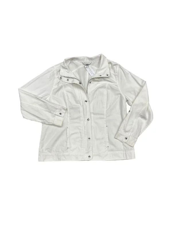 Modern fashion pieces designed for all women White Jacket Denim Christopher And Banks, Size Xl Modern fashion pieces designed for all women White Jacket Denim Christopher And Banks, Size Xl