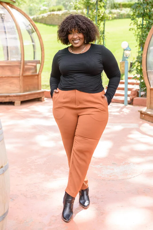 Elegant evening wear for special events   Here For It Long Sleeve Ribbed Crop Top