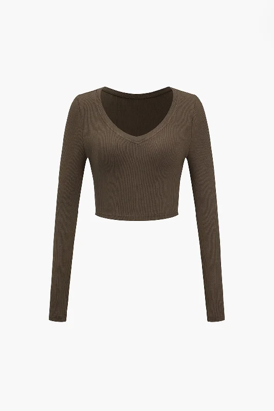 Elevate your style with fashionable women’s clothing   Basic Solid Knit Long-Sleeve Top
