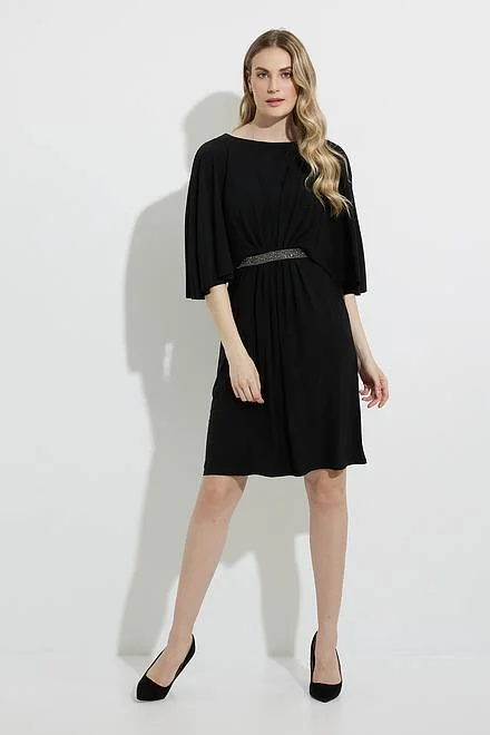 Effortlessly chic outfits for the modern woman   Joseph Ribkoff Flutter Sleeve Knee Length Dress